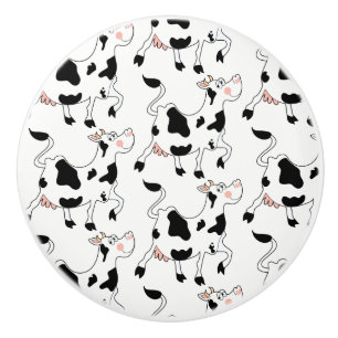 Bouton De Porte En Céramique Céramique Cabinet Knob-Cow