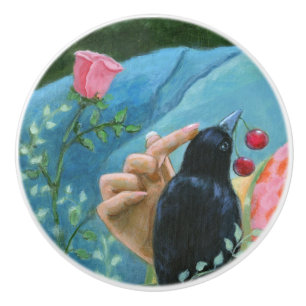 Bouton De Porte En Céramique Céramique "Crow Gifts"