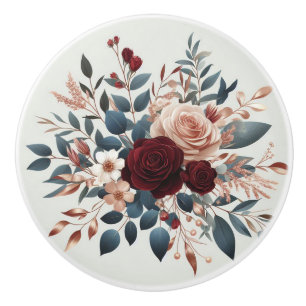 Bouton De Porte En Céramique Céramique florale