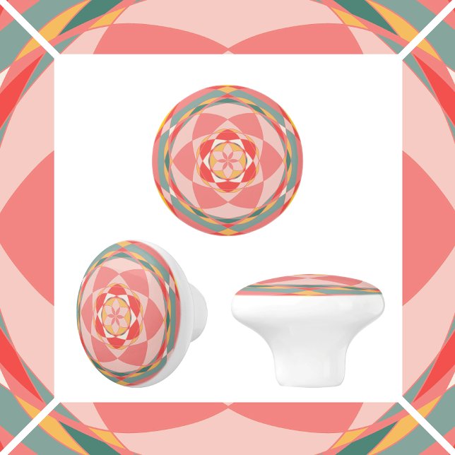 Bouton De Porte En Céramique Cercles de couleur (Créateur téléchargé)