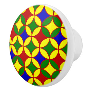 Bouton De Porte En Céramique Cercles primaires-06-KNOB CÉRAMIQUE