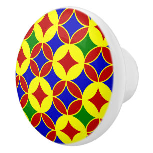 Bouton De Porte En Céramique Cercles primaires-07-KNOB CÉRAMIQUE