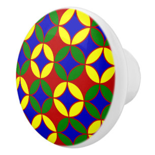 Bouton De Porte En Céramique Cercles primaires-09-KNOB CÉRAMIQUE