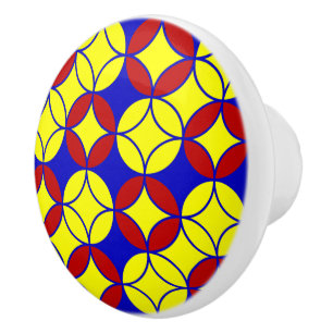 Bouton De Porte En Céramique Cercles primaires-KNOB 10-CÉRAMIQUE