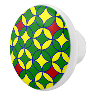 Bouton De Porte En Céramique Cercles primaires-KNOB-11-CÉRAMIQUE