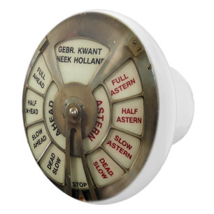 Bouton De Porte En Céramique Chadburn, le Telegraph du navire à vapeur vintage