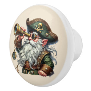 Bouton De Porte En Céramique Chambre de garçons amateurs de pirates cool