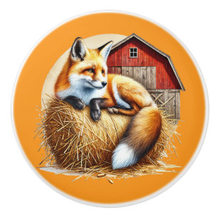 Bouton De Porte En Céramique Chambre d'enfants renard mignon