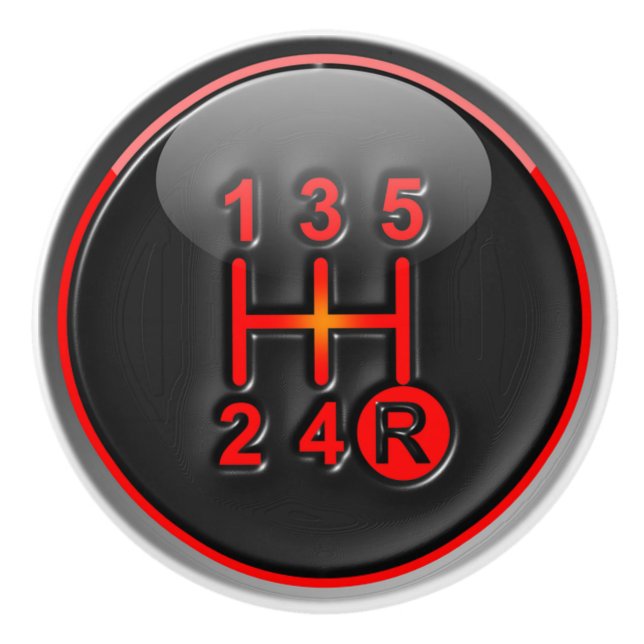 Bouton De Porte En Céramique Changement de vitesse de voiture de course (Devant)