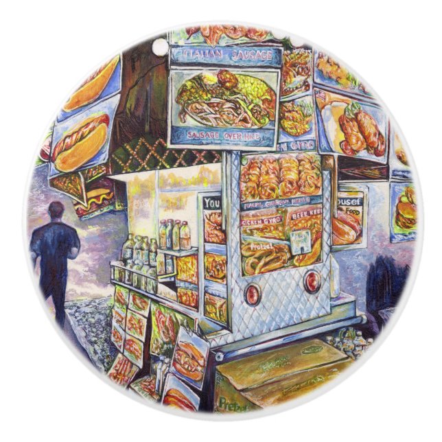 Bouton De Porte En Céramique Charge de travail artistique extraordinaire (Devant)