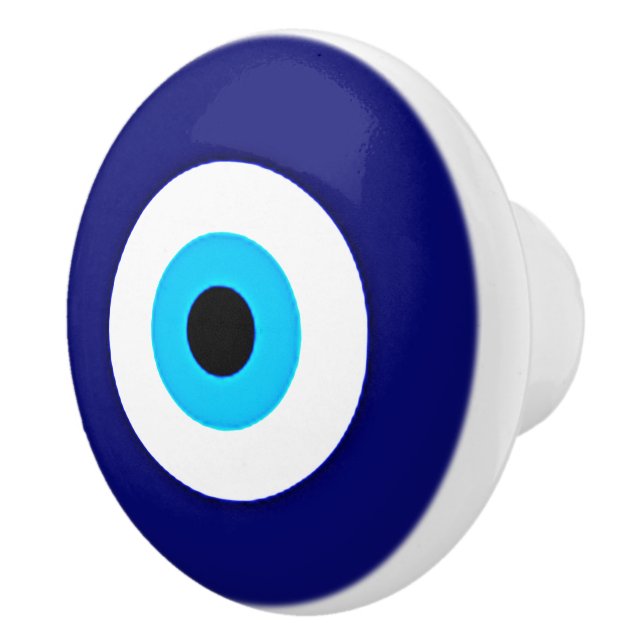 Bouton De Porte En Céramique Charme du mauvais œil (Droite)
