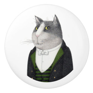 Bouton De Porte En Céramique CHAT FOOTMAN Céramique Knox