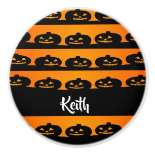 Bouton De Porte En Céramique Chefs citrouilles thème halloween
