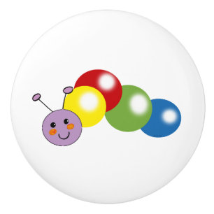 Bouton De Porte En Céramique chenille pour bébé mignonne - pépinière