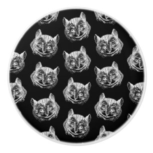 Bouton De Porte En Céramique Cheshire Cat Alice au pays des merveilles Art Vint