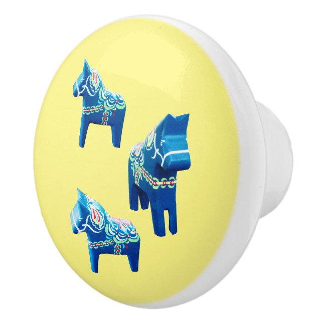 Bouton De Porte En Céramique Chevaux suédois Bouton en céramique (Droite)