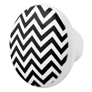 Bouton De Porte En Céramique Chevron Zig Zag