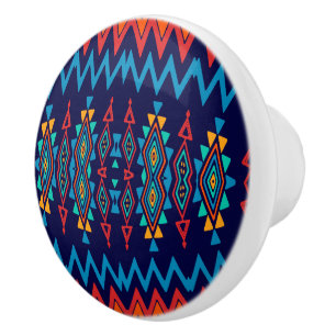 Bouton De Porte En Céramique Chevrons et conception d'abrégé sur losange