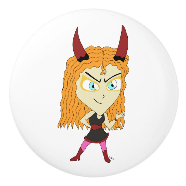 Bouton De Porte En Céramique chibi (Devant)