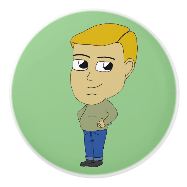 Bouton De Porte En Céramique chibi (Devant)