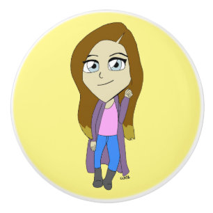 Bouton De Porte En Céramique Chibi