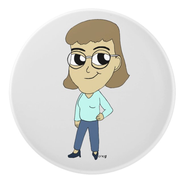 Bouton De Porte En Céramique chibi (Devant)