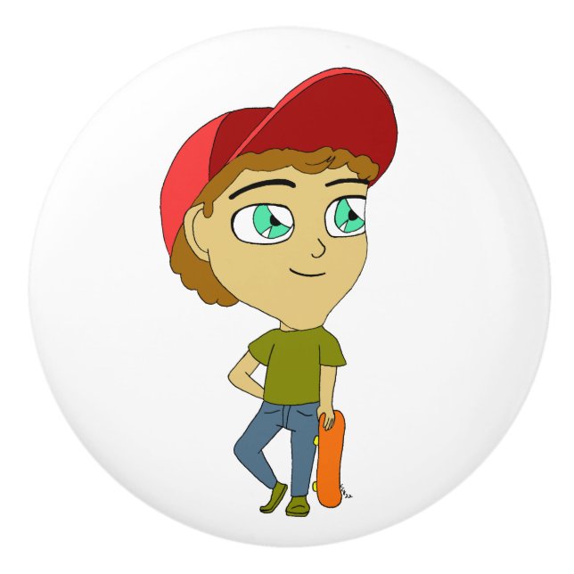 Bouton De Porte En Céramique chibi (Devant)
