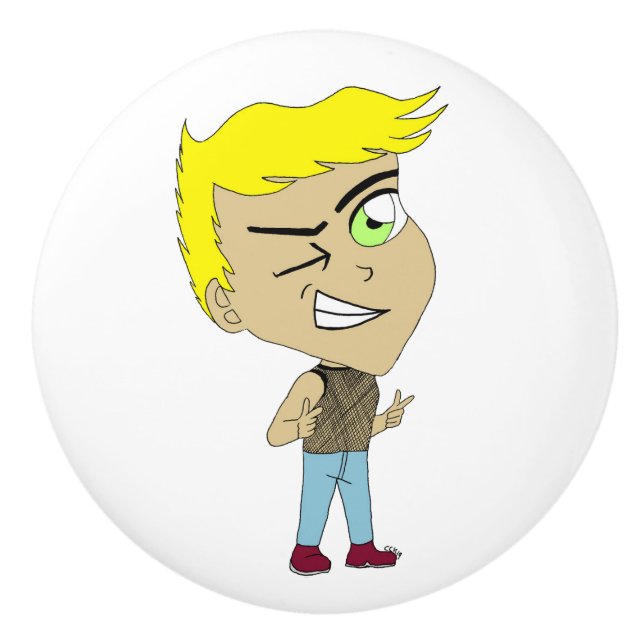 Bouton De Porte En Céramique chibi (Devant)