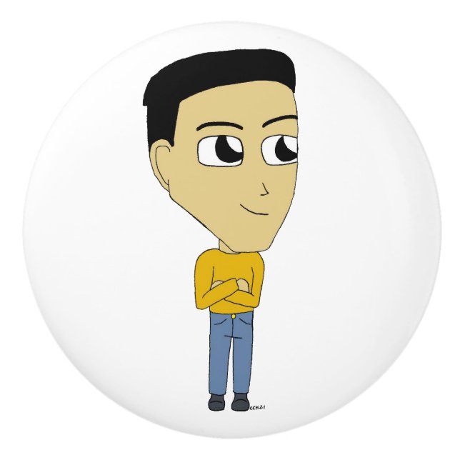 Bouton De Porte En Céramique chibi (Devant)
