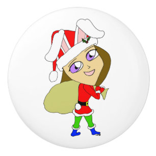 Bouton De Porte En Céramique chibi bunnygirl