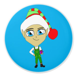 Bouton De Porte En Céramique chibi elf