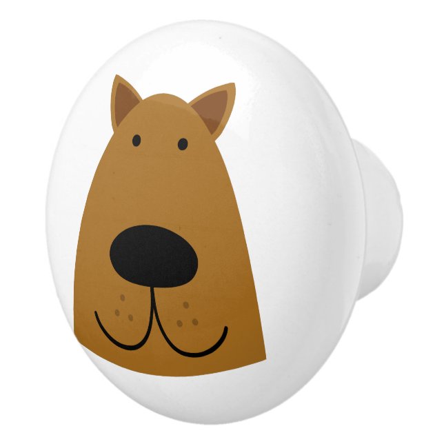Bouton De Porte En Céramique Chien (Droite)