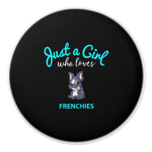 Bouton De Porte En Céramique Chien-taureaux Français Pour Filles Enfants Chien-