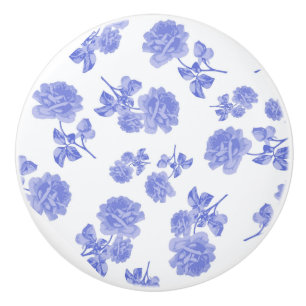 Bouton De Porte En Céramique Chine Fleurs bleues et blanches florales