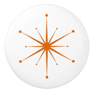 Bouton De Porte En Céramique Choisissez vos propres couleurs Retro Starburst at