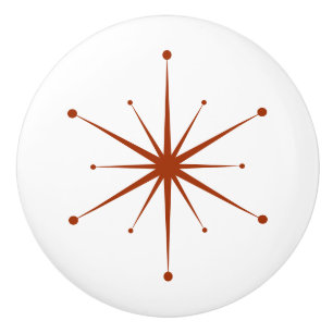 Bouton De Porte En Céramique Choisissez vos propres couleurs Retro Starburst at