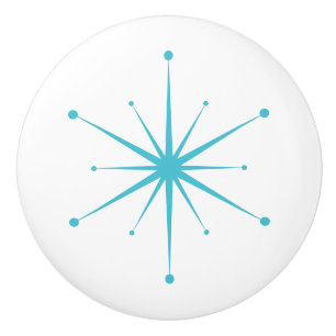 Bouton De Porte En Céramique Choisissez vos propres couleurs Retro Starburst at