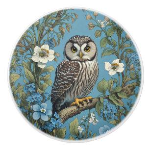 Bouton De Porte En Céramique Chouette à mâchoires du Nord William Morris Inspir