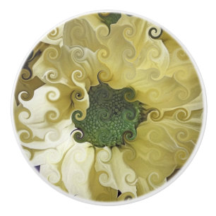 BOUTON DE PORTE EN CÉRAMIQUE CHRYSANTHEMUM
