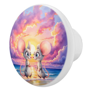 Bouton De Porte En Céramique Chuchotements de coucher de soleil – Une petite hi
