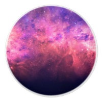 Ciel Cosmique Étoilé Violet Rose Lueur de Feu