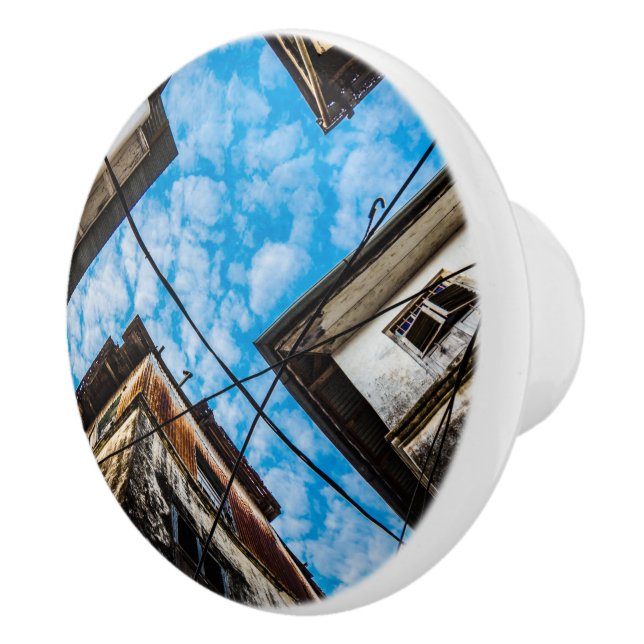 Bouton De Porte En Céramique Ciel sur Stonetown, Zanzibar (Droite)