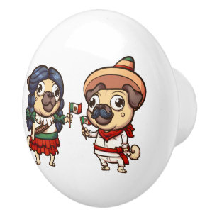 Bouton De Porte En Céramique Cinco De Mayo Carlins Knob