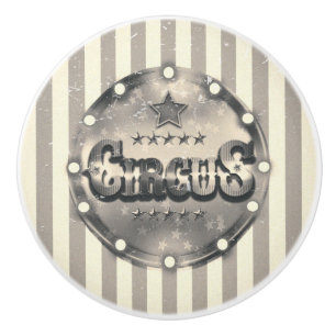 Bouton De Porte En Céramique Cirque Vintage Rayures Rayé Cool Unique Personnali