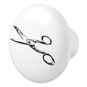 Bouton De Porte En Céramique Ciseaux