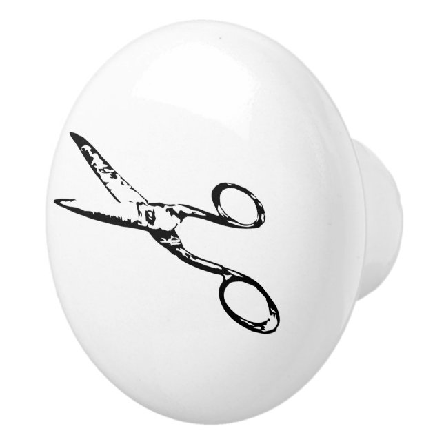 Bouton De Porte En Céramique Ciseaux (Droite)