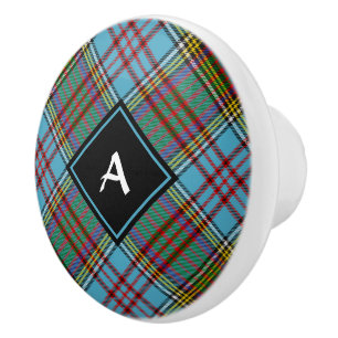 Bouton De Porte En Céramique Clan Anderson Tartan Ceramic Knob