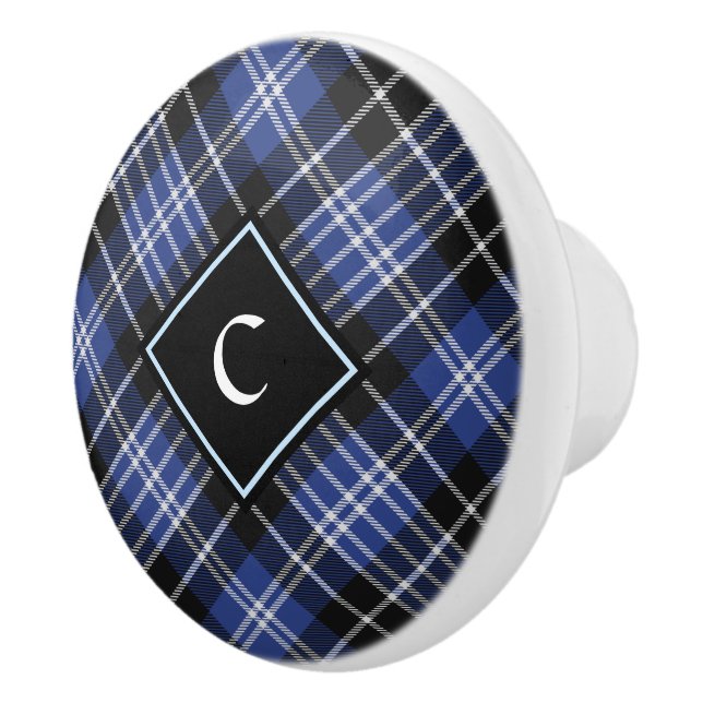 Bouton De Porte En Céramique Clan Clark Tartan (Droite)