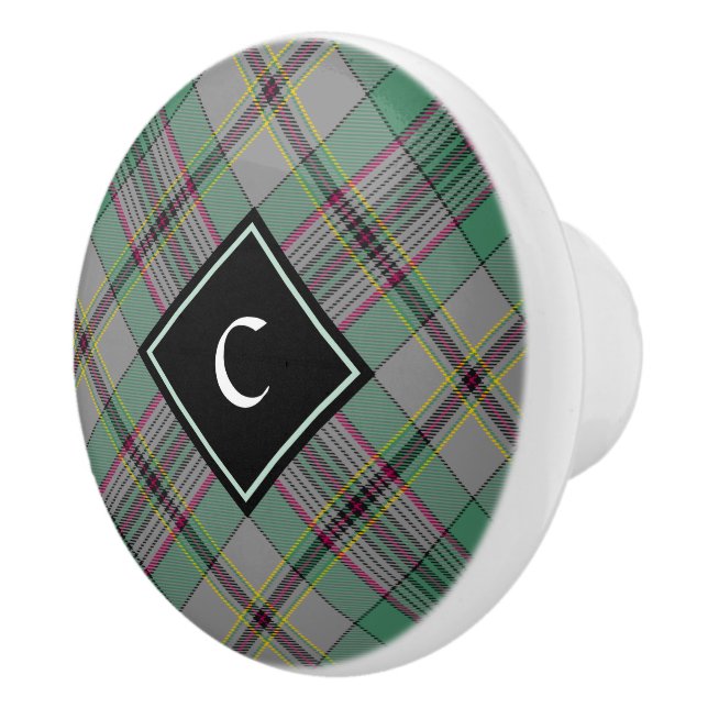 Bouton De Porte En Céramique Clan Craig Tartan Ceramic Knob (Droite)
