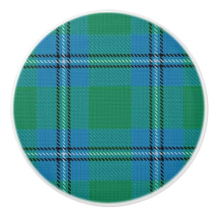 Bouton De Porte En Céramique Clan de Grandeur écossais Irvine Irwin Tartan Pla